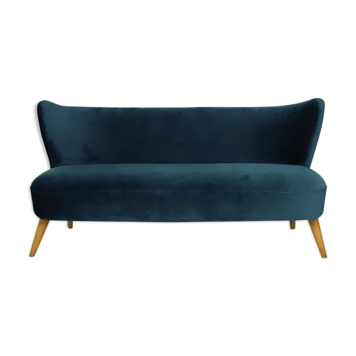 Mid-century velvet "cocktail" sofa, 1960