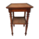 Guéridon table appoint en bois et osier vintage