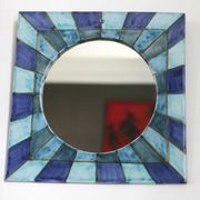 vintage ceramic mirror and design, 1970s