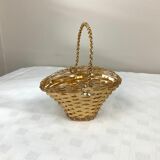 Vintage golden metal basket