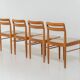 Ensemble de 4 chaises de salle à manger par H.W. Klein pour Bramin