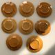 8 old Sarreguemines earthenware slip plates