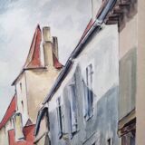 Tableau aquarelle ruelle