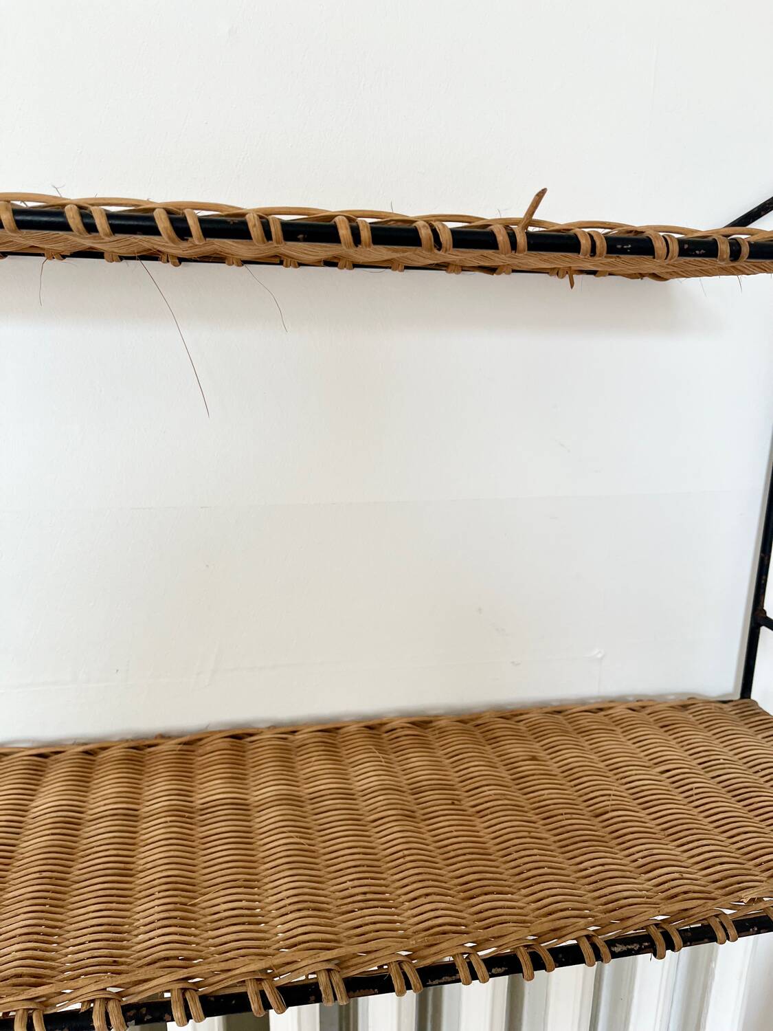 Raoul Guys rattan wall shelf 1950