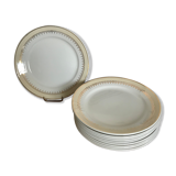 Set of 10 Lunéville dessert plates