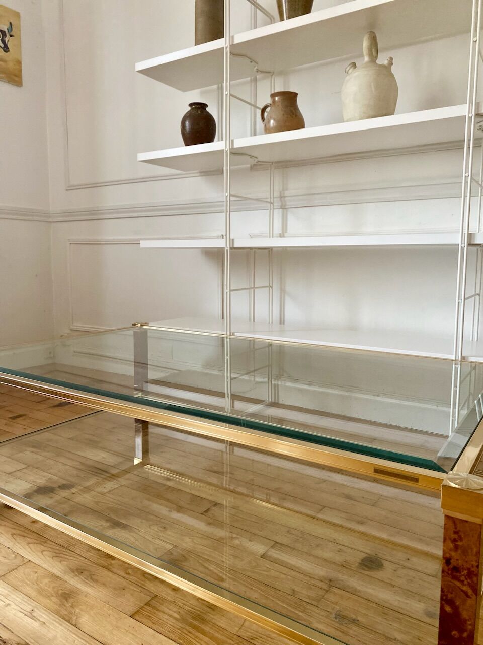 Table basse en verre Pierre Vandel