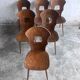 Set of six plywood dining chairs by Baumann, France, 1950s.