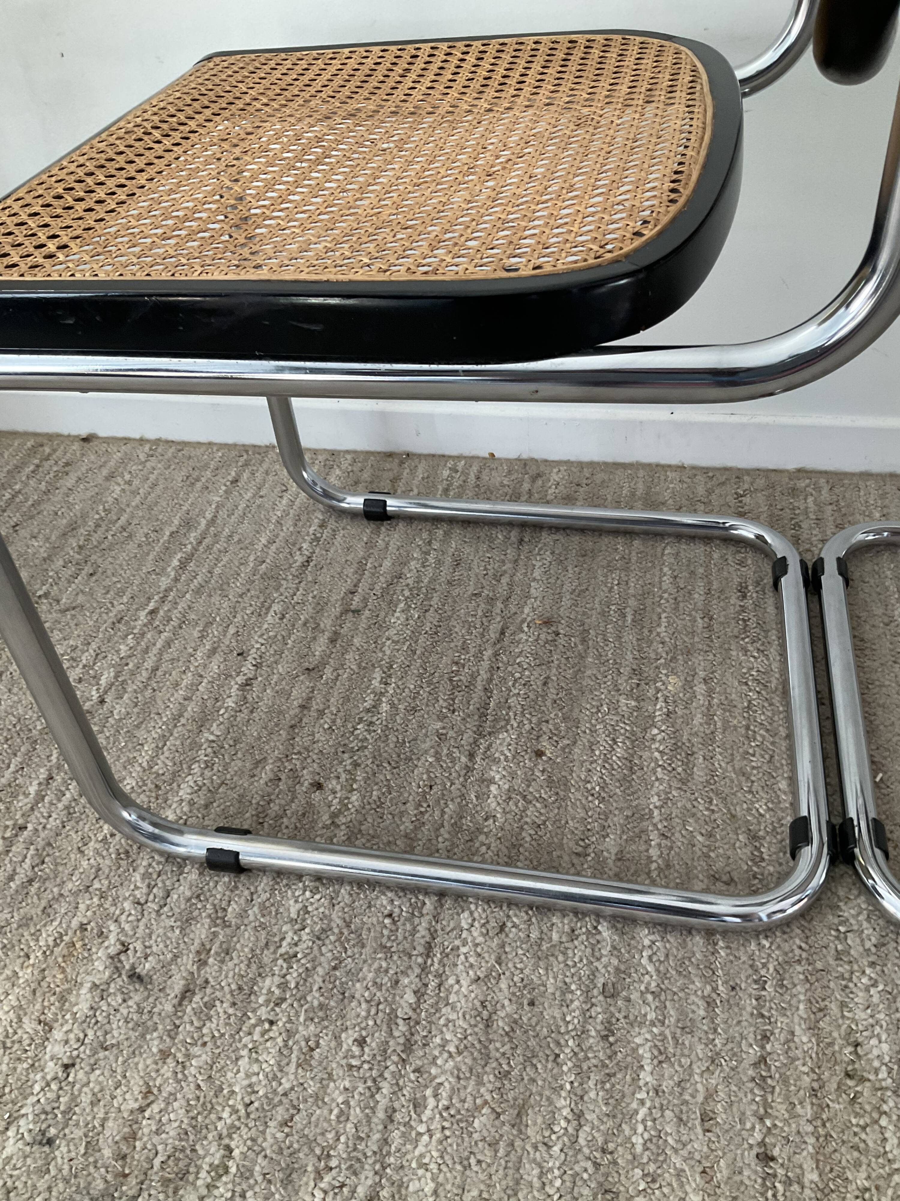 Pair of chairs Marcel Breuer Cesca B32