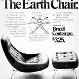 Earth Chair & Hocker by Percival Lafer