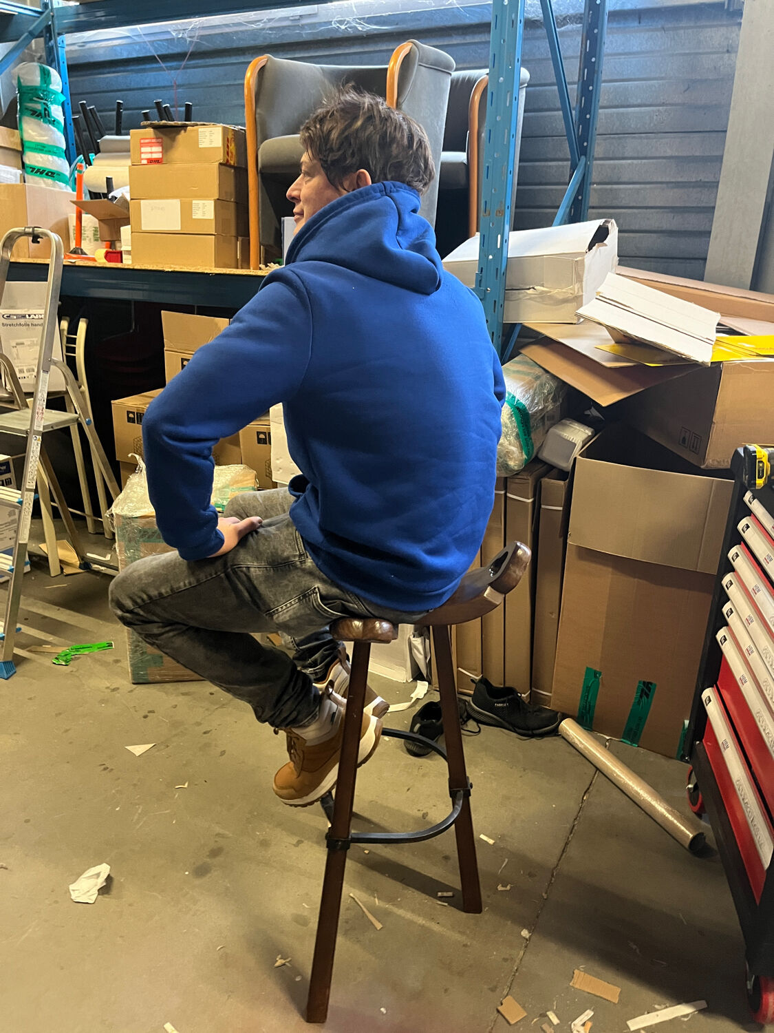 Mid century brutalist bar stools - set of 8, 1960s