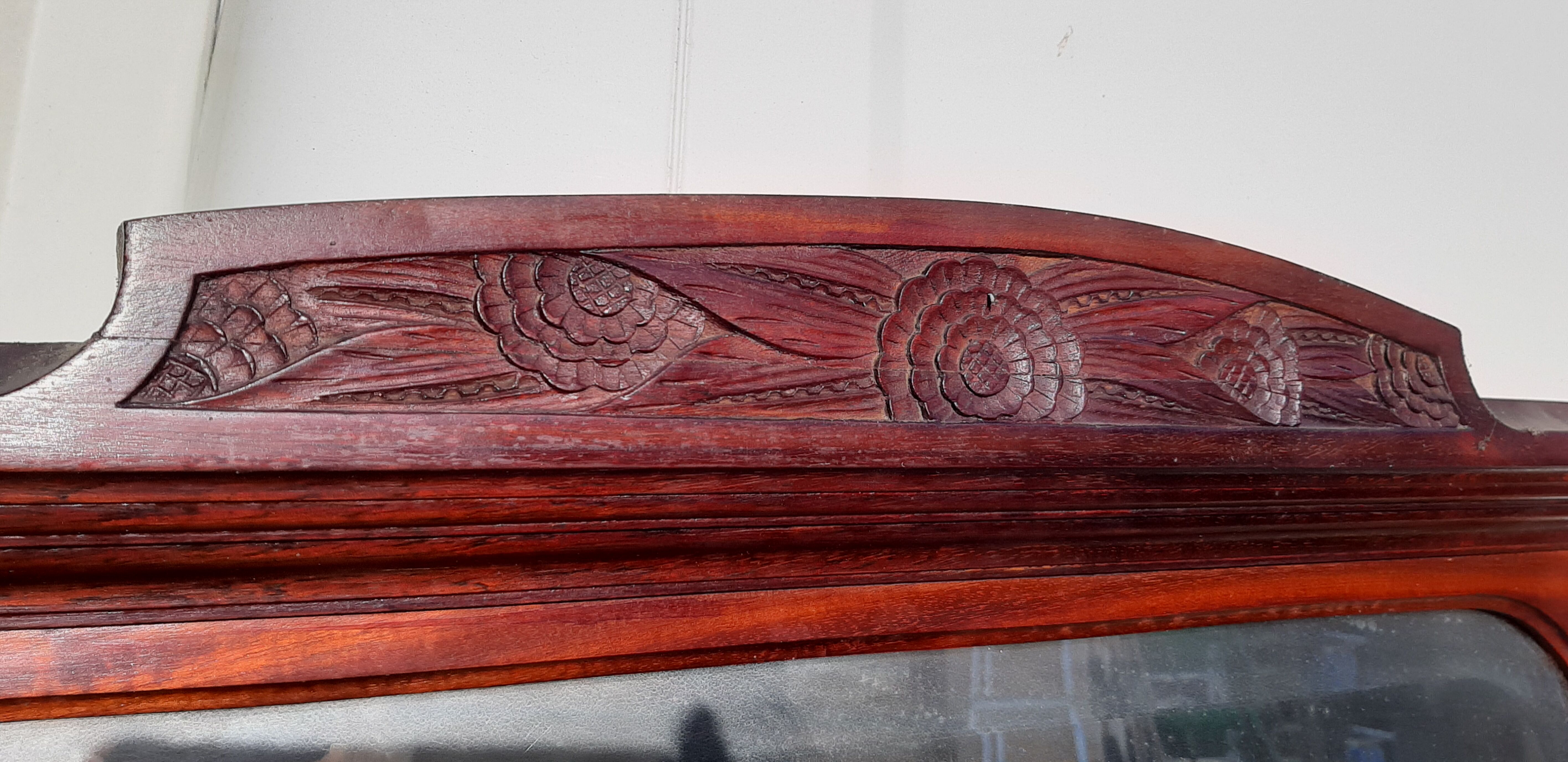 Mirror 1900 mahogany and bile 87x170cm