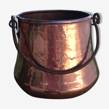 Old copper pot cover