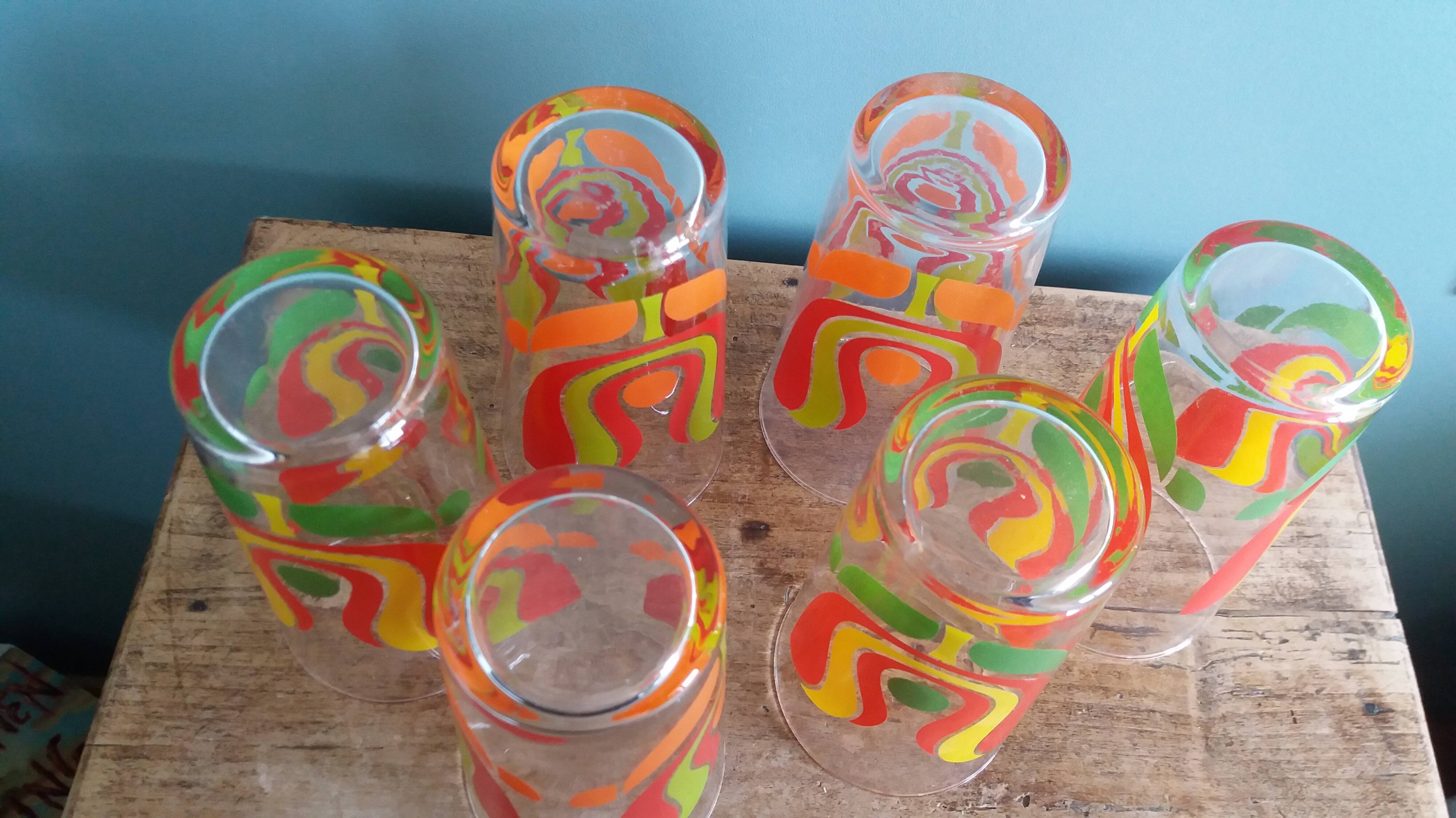 Verres vintage années 70