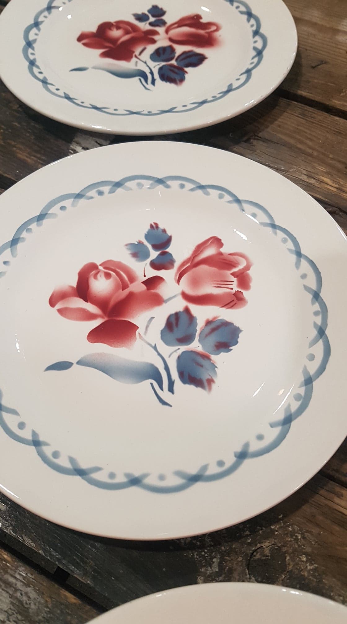 Lot 6 plates Digoin Sarreguemines model Cannes