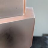 Vintage Skyscraper ceiling light, pink glass table lamp, Bauhaus Art.