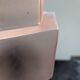 Vintage Skyscraper ceiling light, pink glass table lamp, Bauhaus Art.
