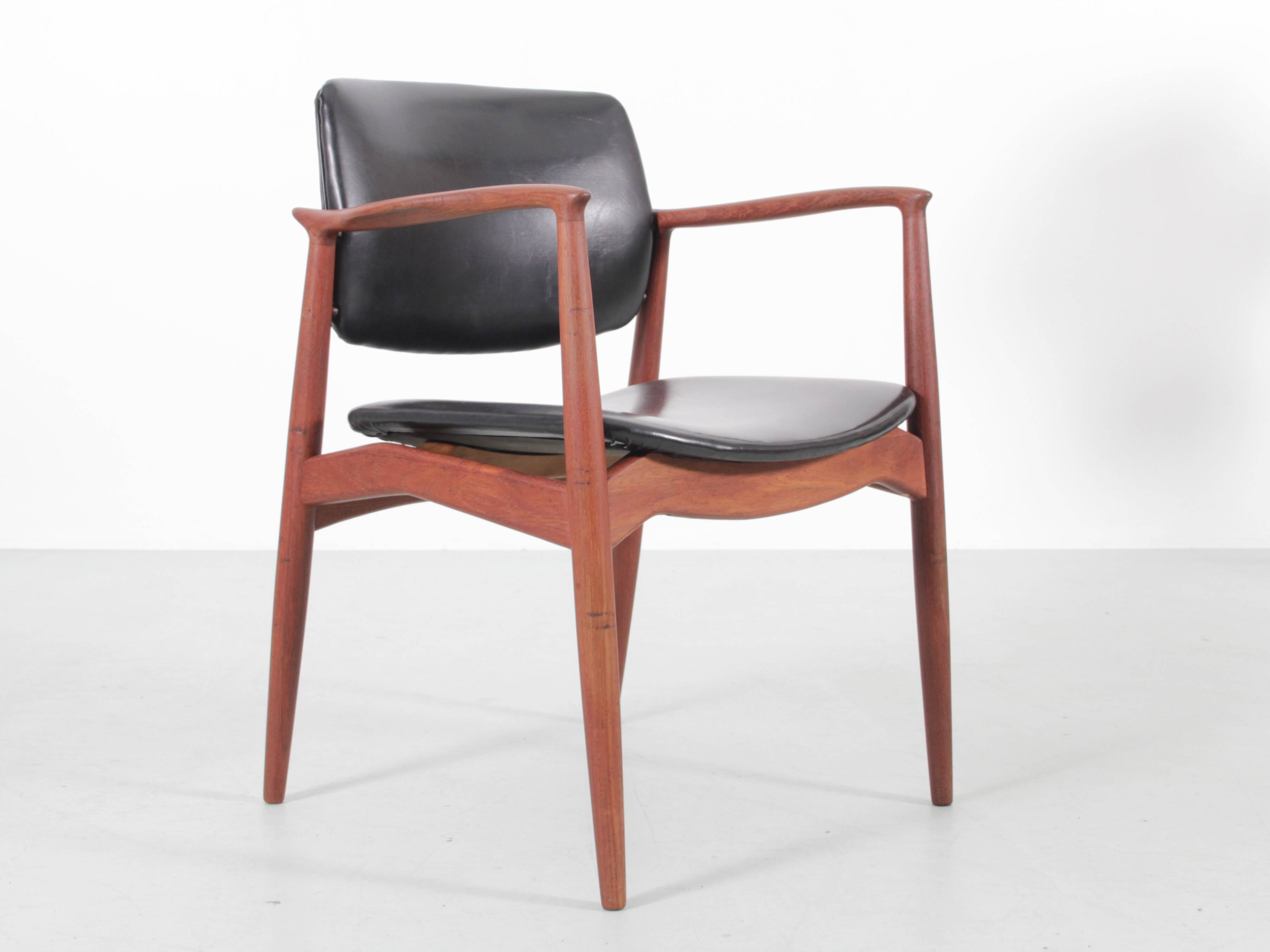 Pair of Scandinavian teak armchairs, model 66