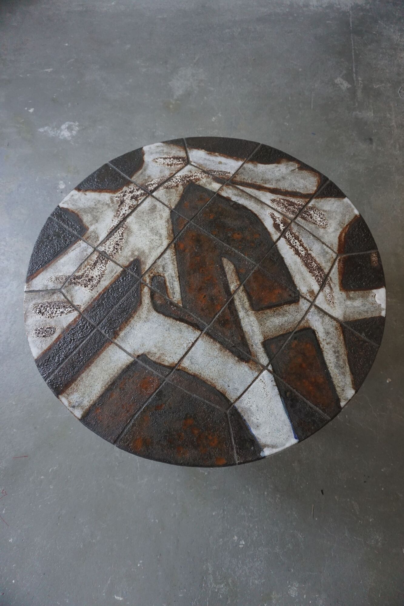 Mid century coffee table by Ole Bjorn Krüger in Stoneware and Rosewood, 1960s