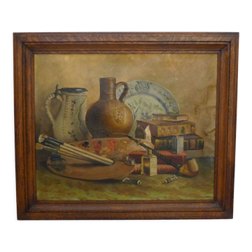 Still life oil painter late nineteenth