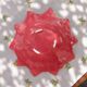 Vine leaf raspberry majolica centrepiece bowl