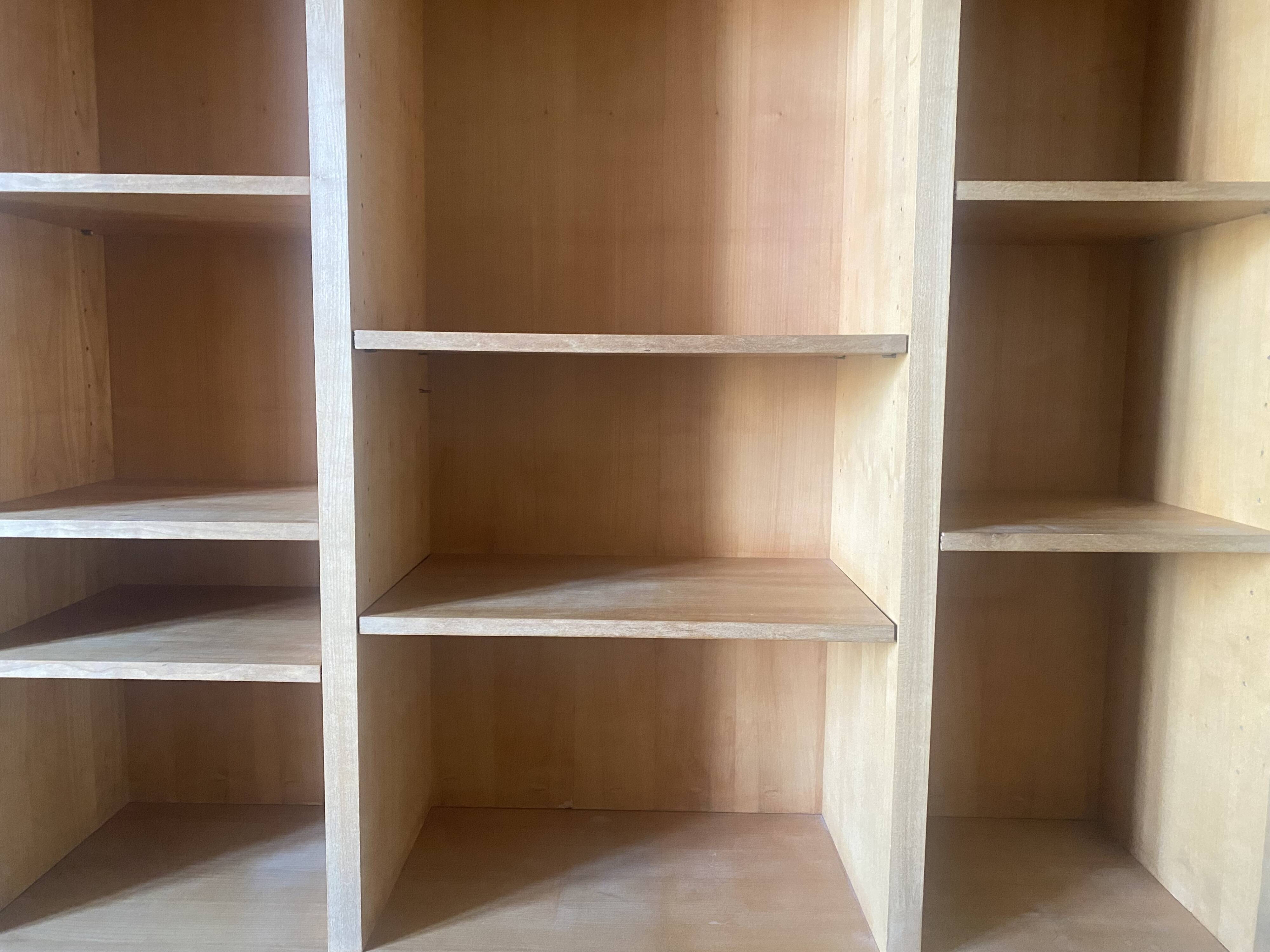 Modular library in solid wood