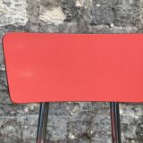Pair of red Formica chairs Roc 1960