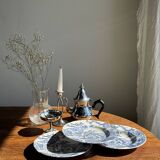 Set of 5 blue English plates D23