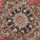 Classic Pattern Red & Green Vintage Runner Rug, 104x344Cm