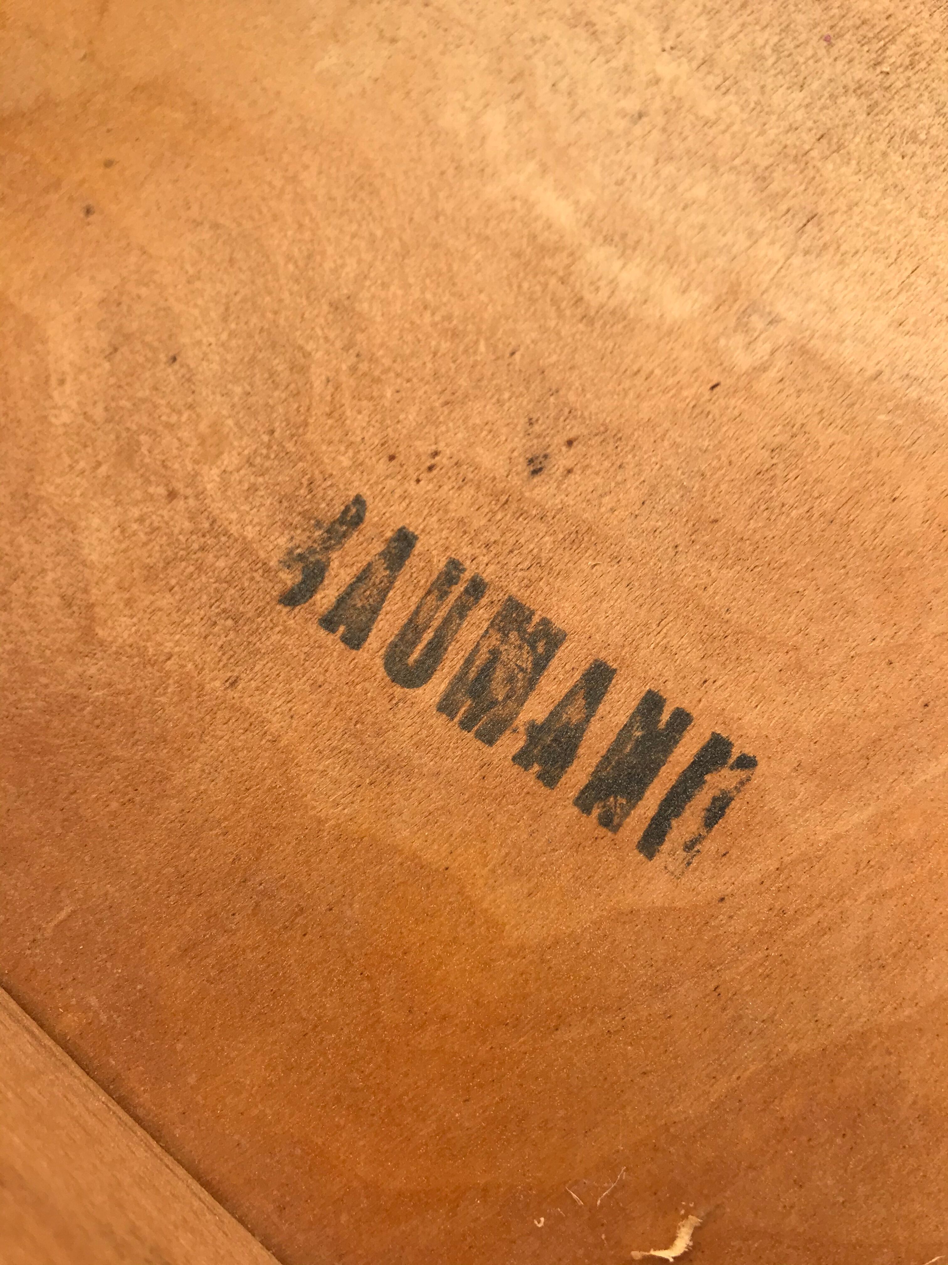 4 vintage 1960 Baumann chairs in blond beech