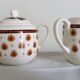 Service à café décoré par Geneviève Lethu, modèle Carpentras 1994