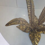 Bronze coffee table golden 1970