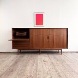 Large Danish Mid-Century Modern Teak Sideboard with Tambour Doors by Arne Vodder for Sibast
