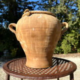 Ancient terracotta pottery jar from the 19th century