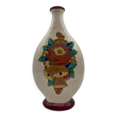 Art deco vase in longwy enamels