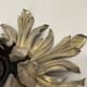 35cm handmade Brass Floral Theatre Wall Ceiling Light, Italy 1970