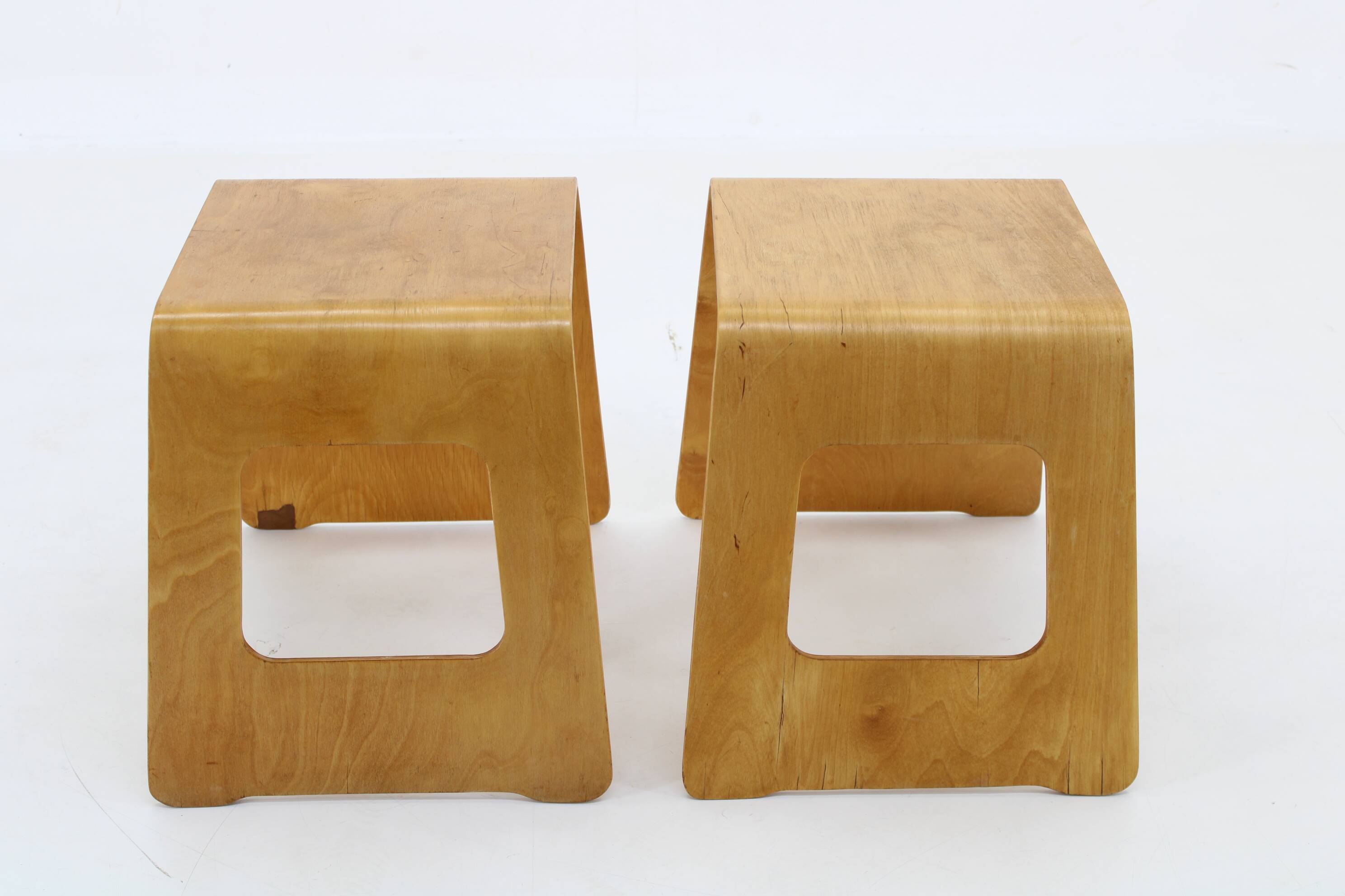 1990s Lisa Norinder Pair of Wooden Stools for Ikea, Sweden