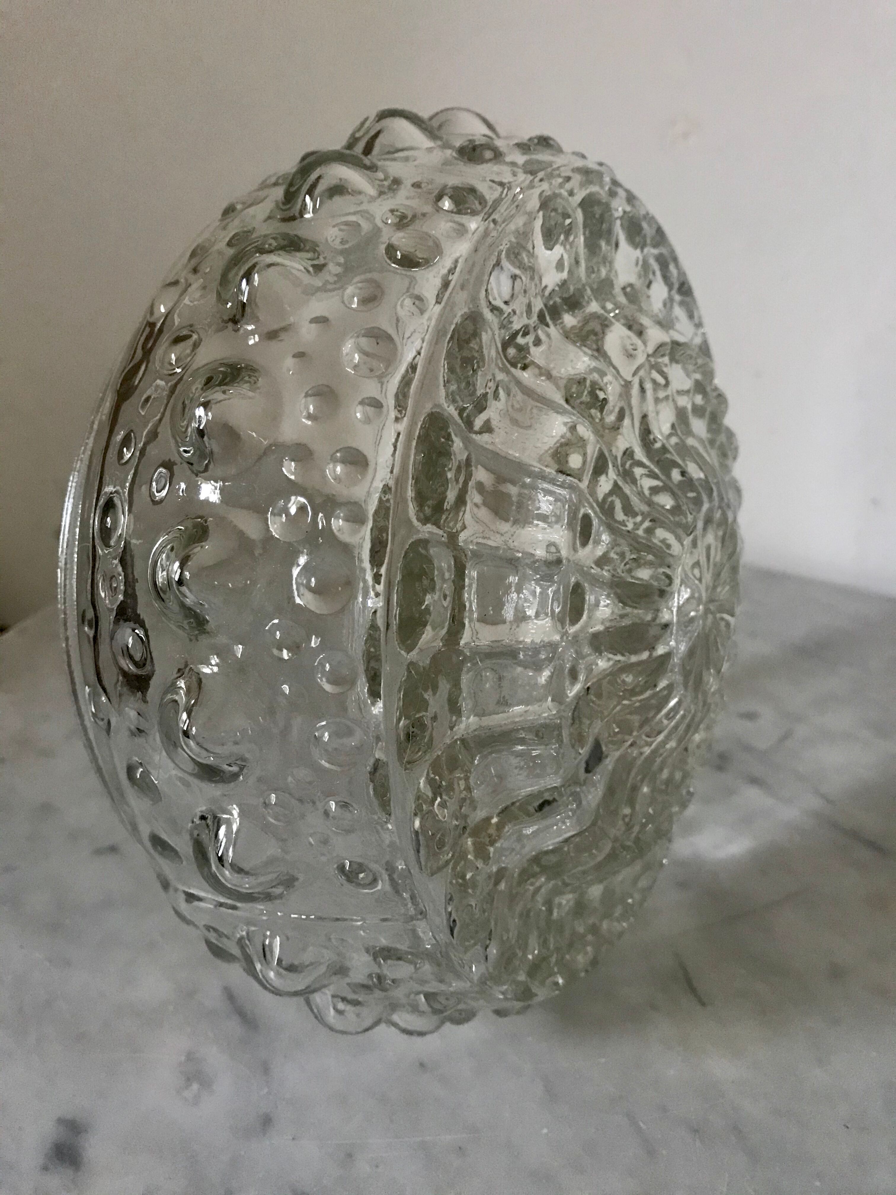 Glass ceiling light circa 1960