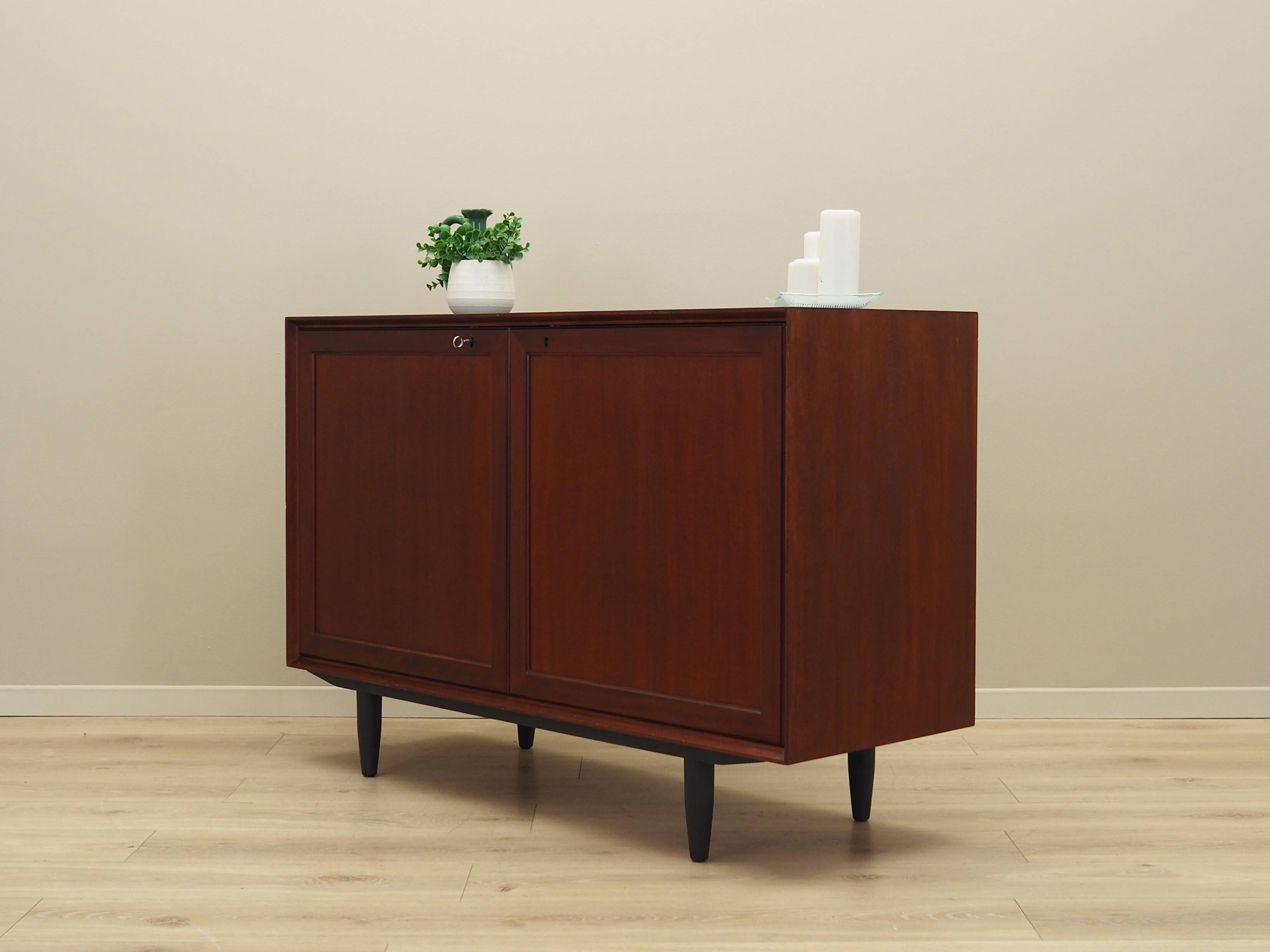 Mahogany cabinet, Danish design, 1970s, manufacturer: PMJ Viby J