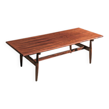 Table basse vintage en palissandre – style scandinave années 60