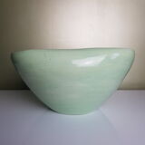 Bowl cut fruit in ceramic free-form 1958 email Green
