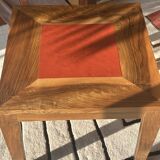 Coffee table in walnut with a tadelakt top.