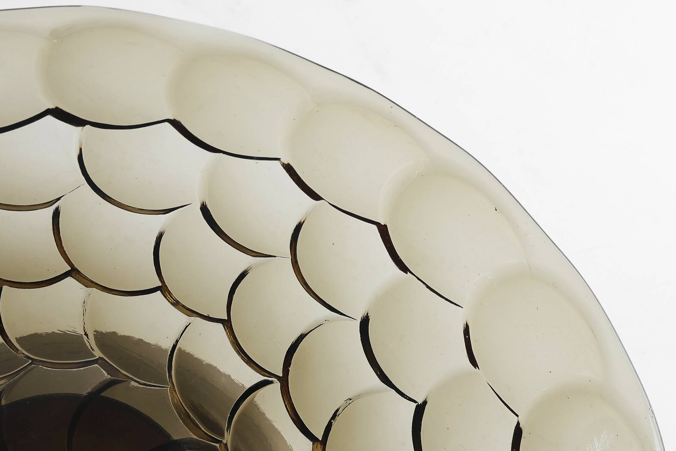 Art Deco Glass, wood and Metal Fruit Bowl, France, 1940s