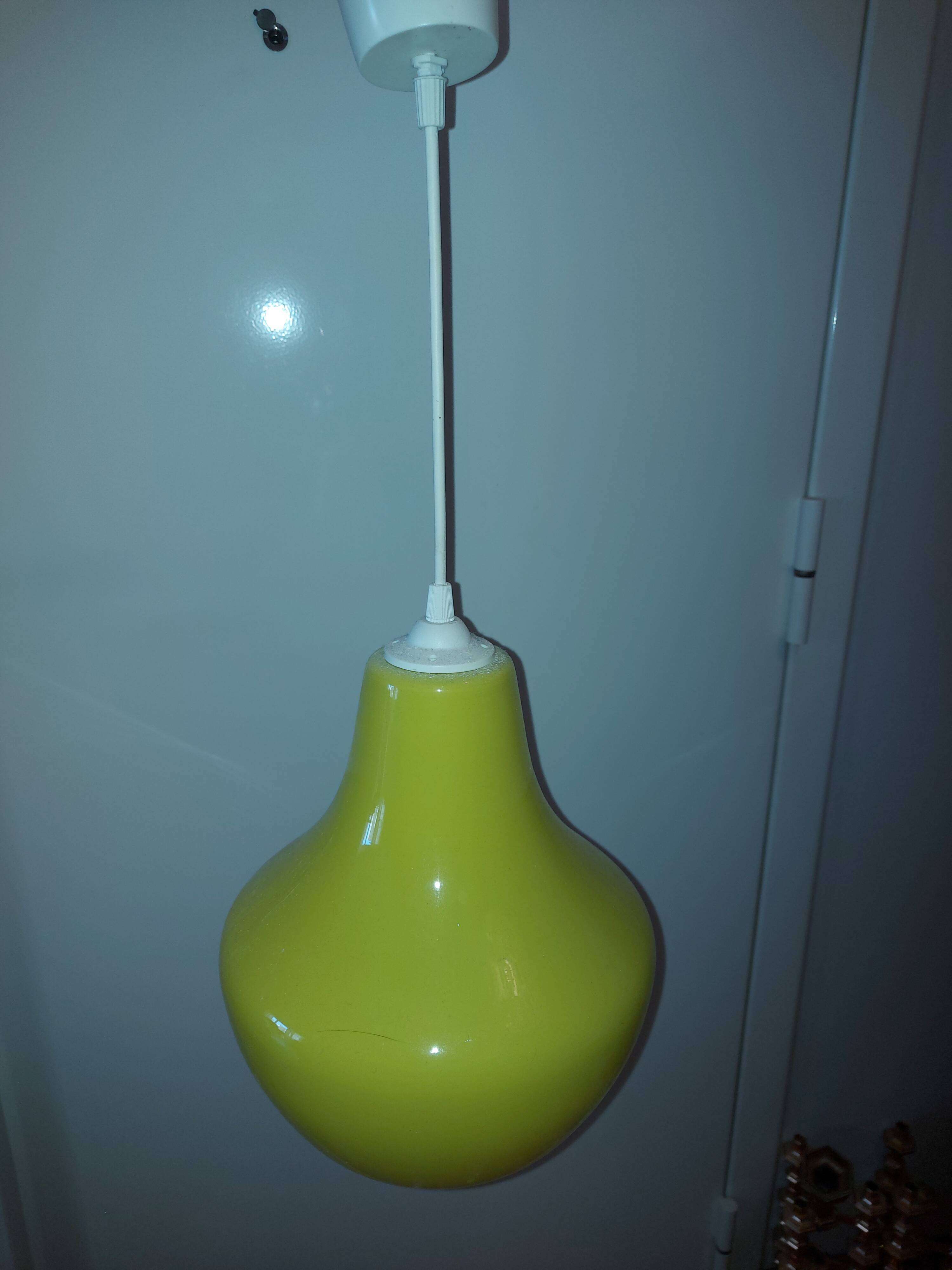 Vintage opaline pendant lamp