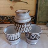 Vintage ceramic egg cups Vallauris Émile Masson