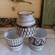 3 vintage ceramic egg cups from Vallauris by Émile Masson