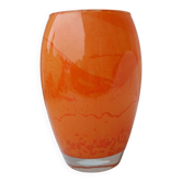 Orange glass vase