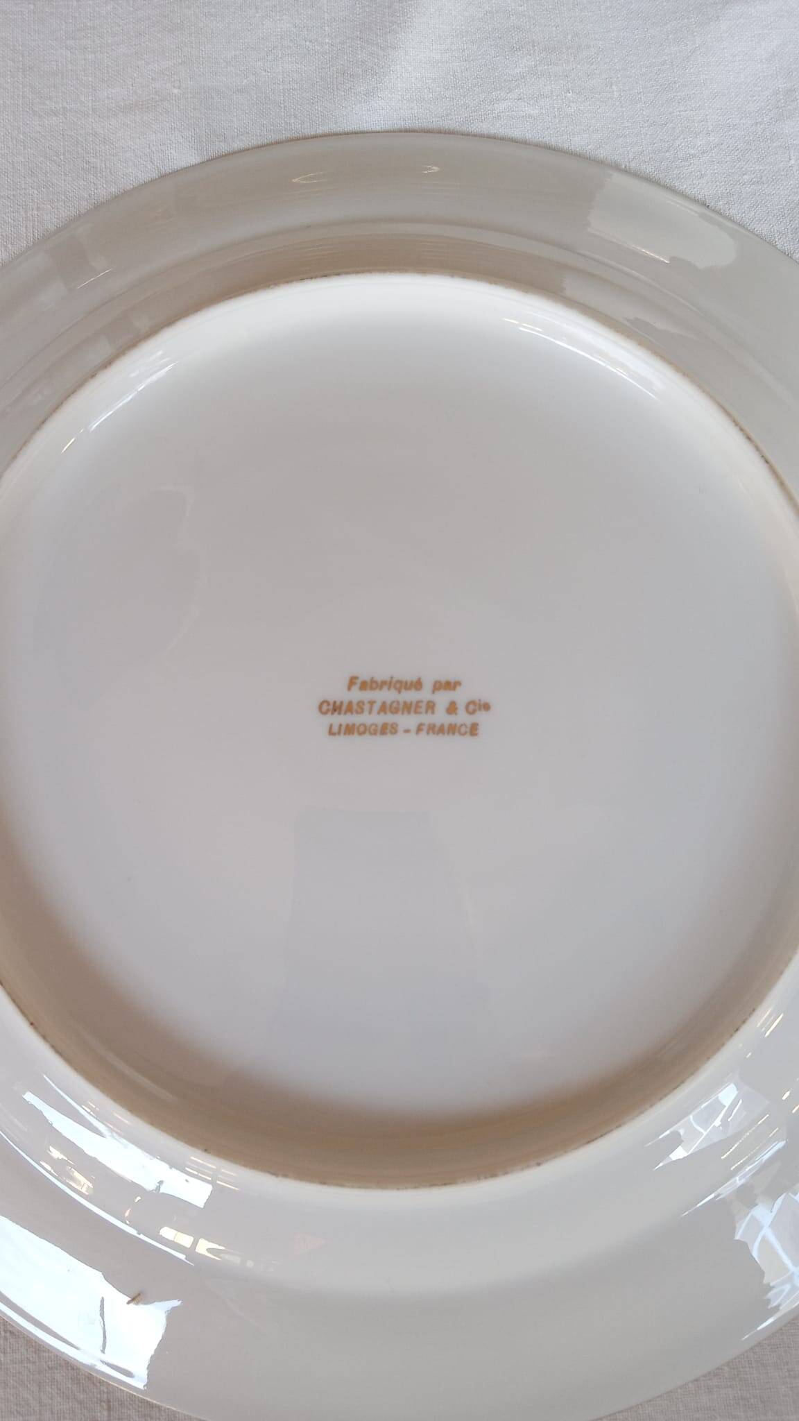 Chastagner Limoges porcelain dinner service, 1930s