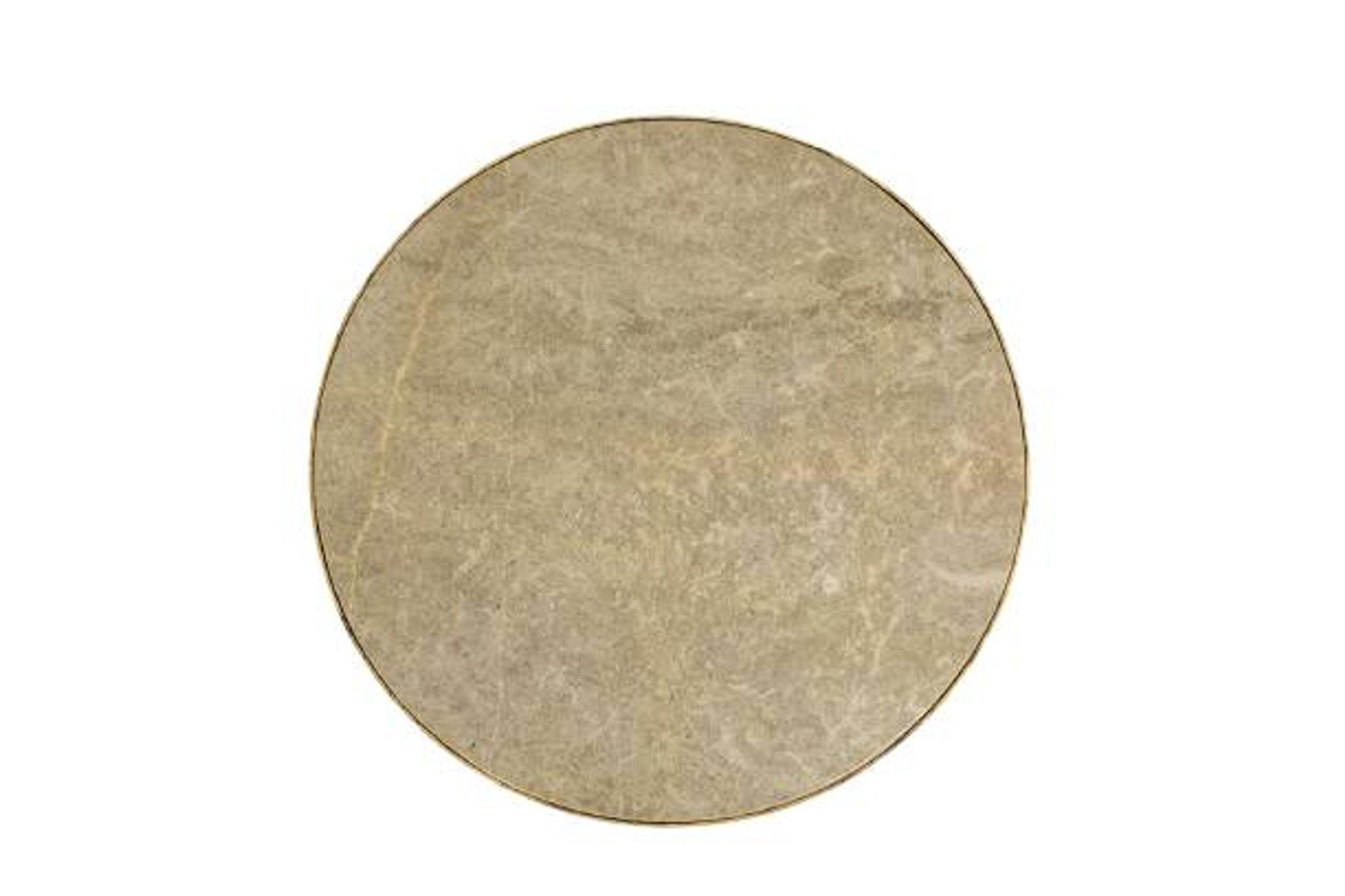 Golden metal side table with a grey marble top, 20th century.