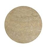 Golden metal side table with a grey marble top, 20th century.