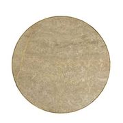 Golden metal side table with a grey marble top, 20th century.